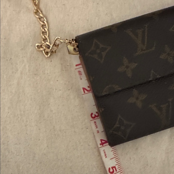 Louis Vuitton Brown Monogram Canvas Crossbody Bag with Gold Chain - Picture 12 of 14